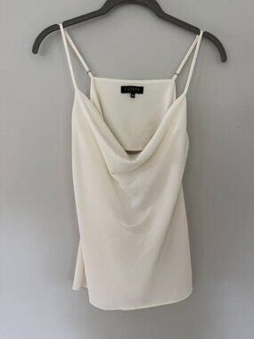 1. State ivory camisole with front and back cowl XS
